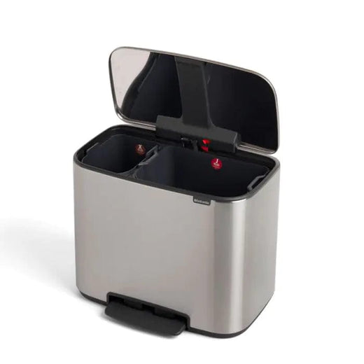 Brabantia Bo 2 Compartment Pedal Bin - Available in 3 Colours