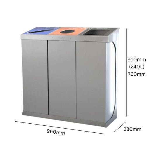 C-Bin Triple Recycling Bin - 180 & 240 Litre Available