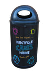 Classic Blackboard Style Recycling Bin - 130 Litre