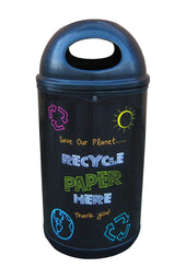 Classic Blackboard Style Recycling Bin - 130 Litre