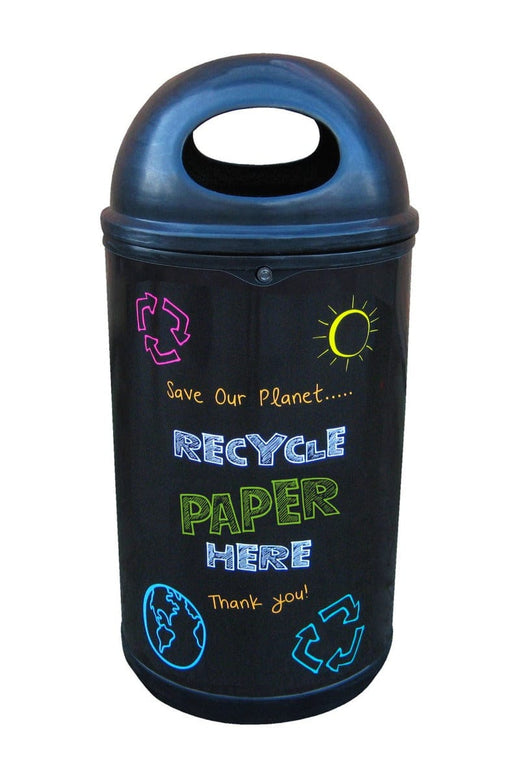 Classic Blackboard Style Recycling Bin - 130 Litre