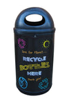 Classic Blackboard Style Recycling Bin - 130 Litre