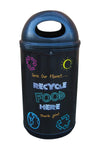 Classic Blackboard Style Recycling Bin - 130 Litre
