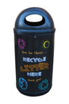 Classic Blackboard Style Recycling Bin - 130 Litre