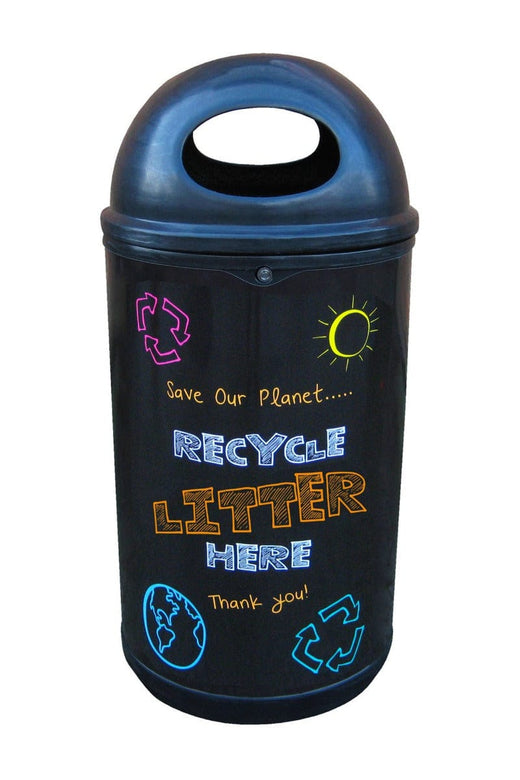Classic Blackboard Style Recycling Bin - 130 Litre