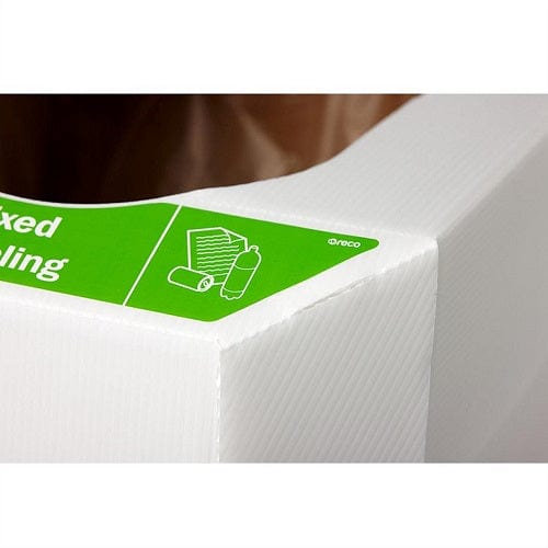 Combin - Set of 5 Cardboard Recycling Bins with Graphics 60 Litre