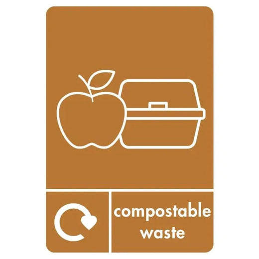 Compostbale Sign A5 Compostable Waste Sticker | Fast Delivery As Standard