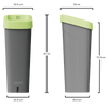 Mini Recycling Bin with Pastel Lids- 50 Litre