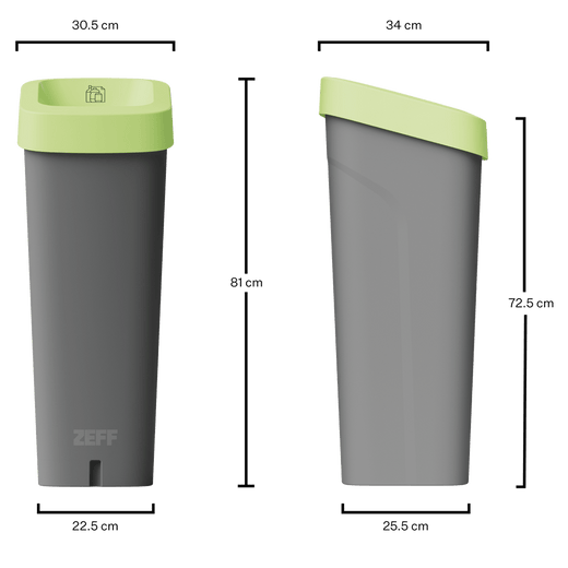 Mini Recycling Bin with Sticker Sheet - 50 Litre