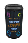 Blackboard Drinks Can Recycling Bin - 130 Litre