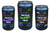 Blackboard Drinks Can Recycling Bin - 130 Litre