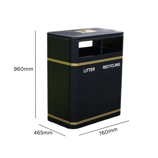 Outdoor Dual Recycling Bin - 160 Litre