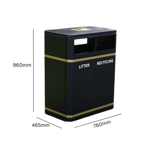 Outdoor Dual Recycling Bin - 160 Litre