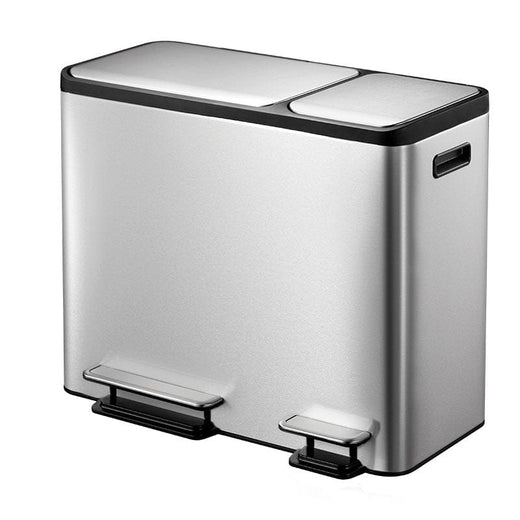EcoCasa Triple Compartment Recycling Bin - 3 x 15 Litre