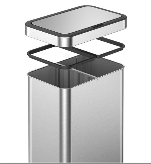 Econova 2 Compartment Kitchen Sensor Recycling Bin - 2 x 35 Litre