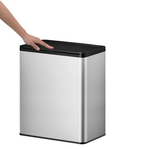 EKO Essential Touch 2 Compartment Recycling Bin - 2 x 20 Litre