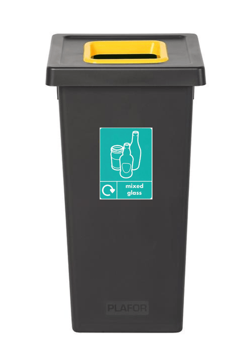 Black Freestanding Recycling Bin - Available in 3 Sizes