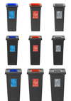 Black Freestanding Recycling Bin - Available in 3 Sizes