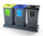 Large Triple Recycling Station - 3 x 75 Litre