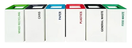 Modern Metal Office Recycling Bins