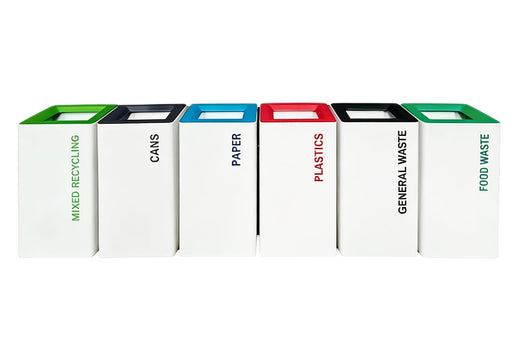 Modern Metal Office Recycling Bins  - 60 Litre