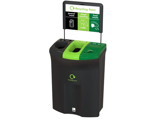 Meridian Triple Aperture Recycling Bin - 110 Litre
