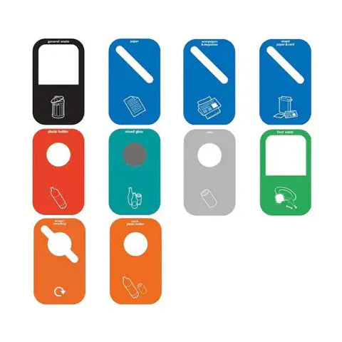 Lute Single Waste Stream Recycling Bin - 80 Litre