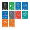 Lute Single Waste Stream Recycling Bin - 80 Litre