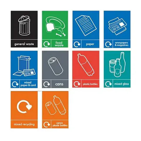 Lute Single Waste Stream Recycling Bin - 80 Litre