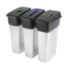 Slim Metal Look Plastic Recycling Bin (55 or 70 Litres)
