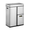 Mirage Stacked Sensor 3 Compartment Recycling Bin - 60 Litre
