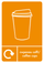 A5 Bilingual Coffee Cups Recycling Sticker