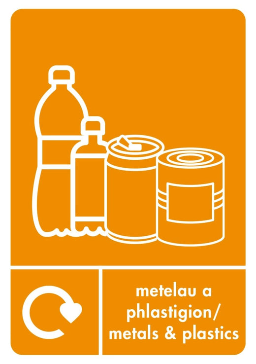 A5 Bilingual Recycling Stickers - 25 Waste Streams Available