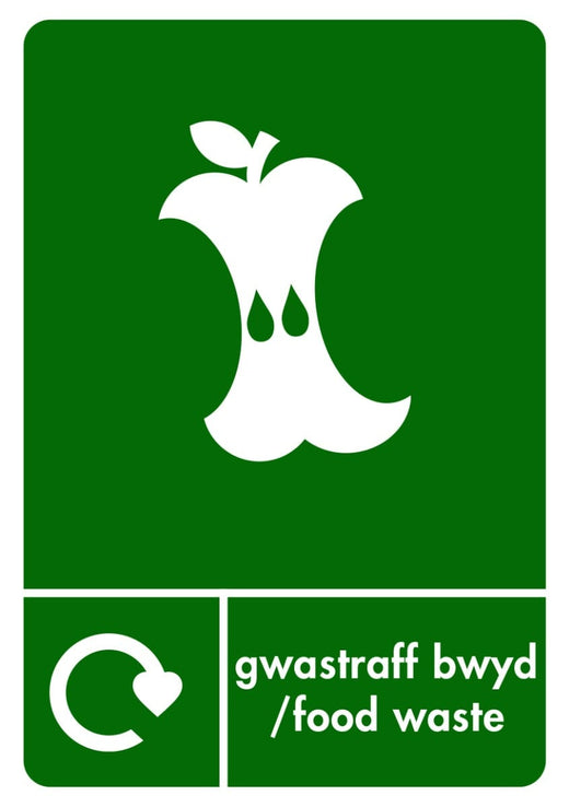 A5 Bilingual Food Waste Sticker