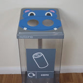 Novelty Hippo Cans Recycling Bin - 60 Litre