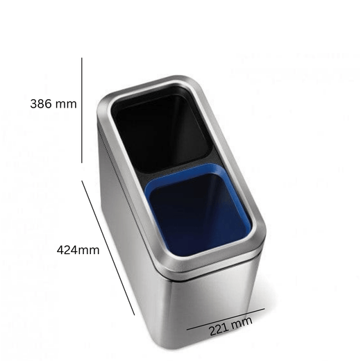 Simplehuman Slim Open Top Executive Recycling Bin 20L