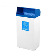 Metal Hooded Colour Coded Recycling Bin - 60 and 80 Litres