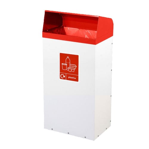 Metal Hooded Colour Coded Recycling Bin - 60 and 80 Litres