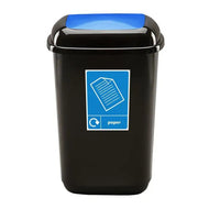 Plastic Push Lid Recycling Bin - 45 litre