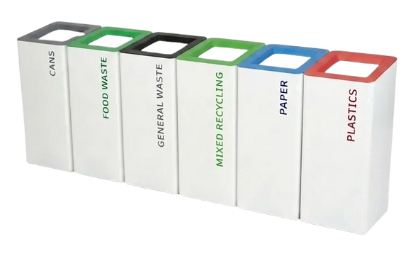 Modern Metal Office Recycling Bins