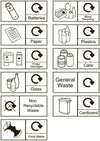 50 Litre Recycling Bin with Colour Coded Lids