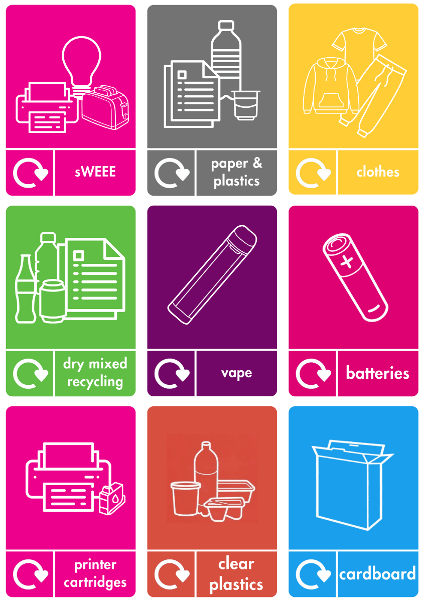 Recycleable Stickers A5 Recycling Stickers | Superior Quality| Fast Delivery