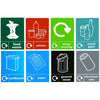 Metal Hooded Colour Coded Recycling Bin - 60 and 80 Litres