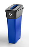 Slim Metal Look Plastic Recycling Bin (55 or 70 Litres)
