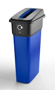 Slim Metal Look Plastic Recycling Bin (55 or 70 Litres)