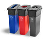 Slim Metal Look Plastic Recycling Bin (55 or 70 Litres)