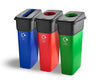 Slim Metal Look Plastic Recycling Bin (55 or 70 Litres)