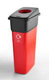 Slim Metal Look Plastic Recycling Bin (55 or 70 Litres)