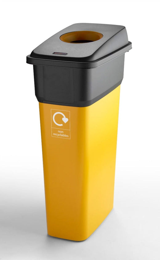 Slim Metal Look Plastic Recycling Bin (55 or 70 Litres)