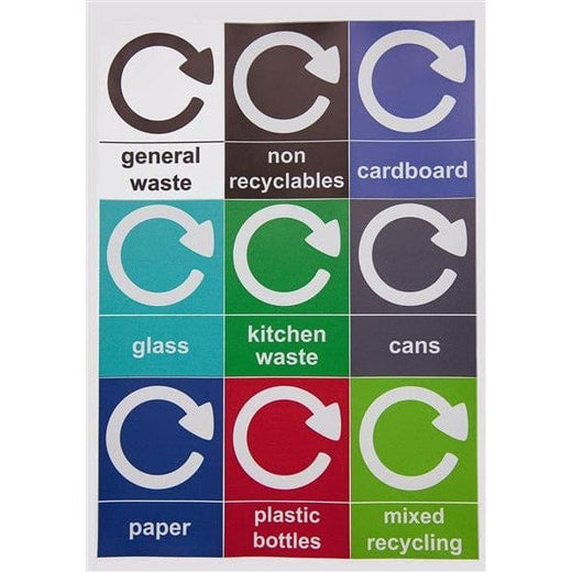 Slim Metal Look Plastic Recycling Bin (55 or 70 Litres)